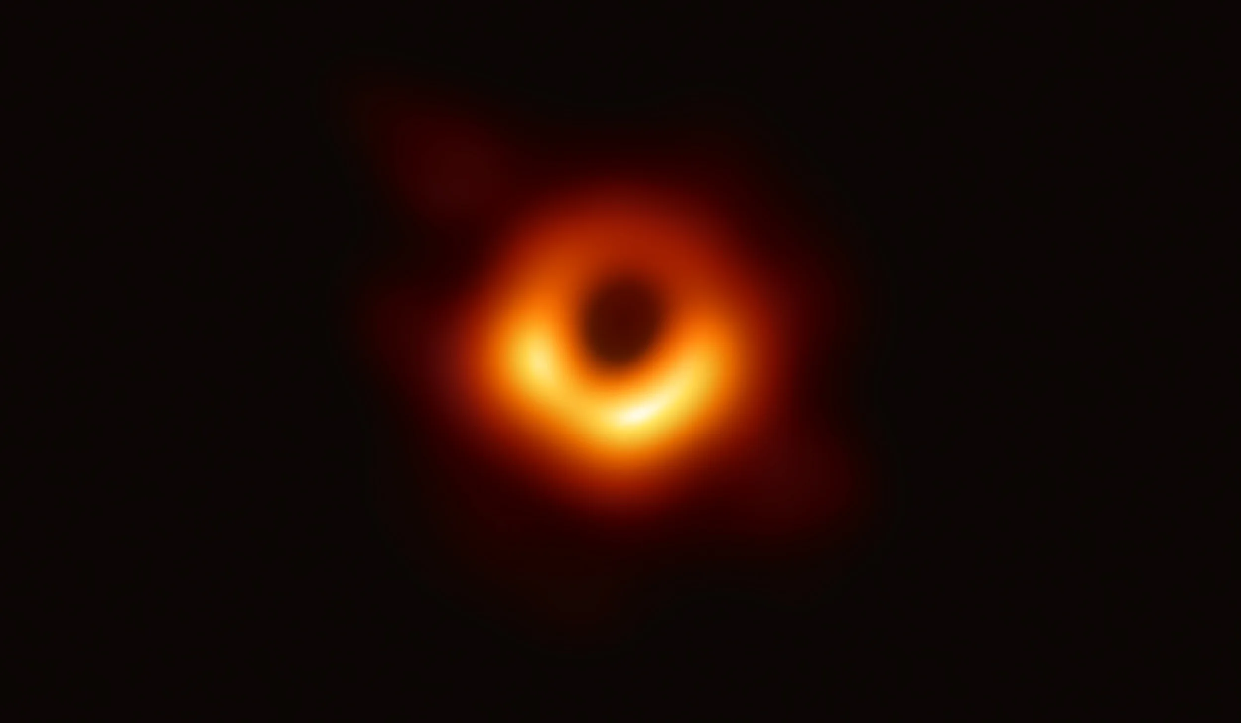 Supermassive black hole from the galaxy Messier 87, captured April 2019. Event Horizon Telescope collaboration.