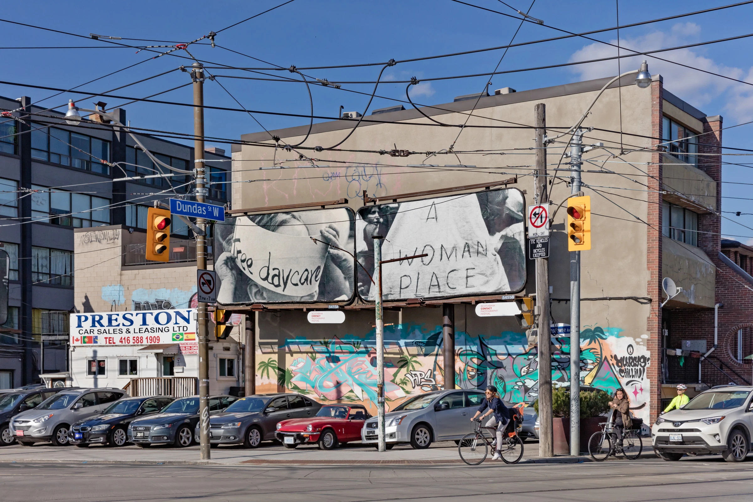 Carmen Winant's work in 2019 (above) and Jorian Charlton's in 2022 (below) at The Scotiabank CONTACT Photography Festival. Images kindly supplied by the organisation.