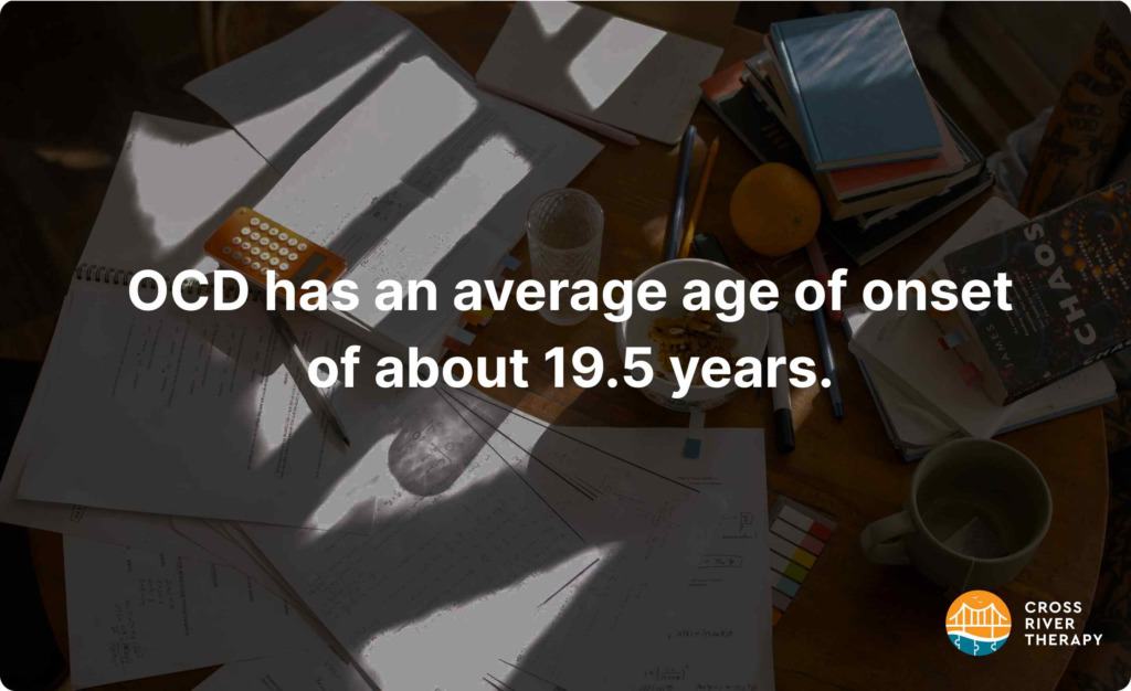 average age of onset for OCD