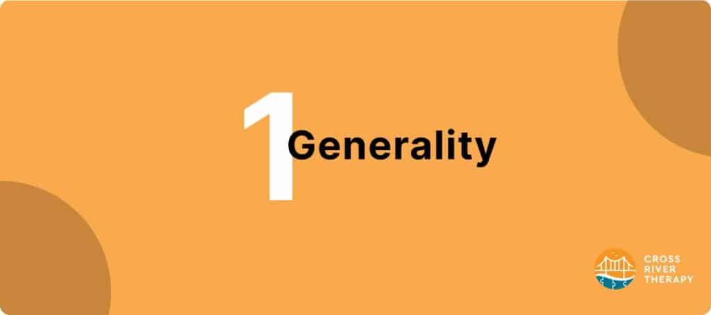 generality