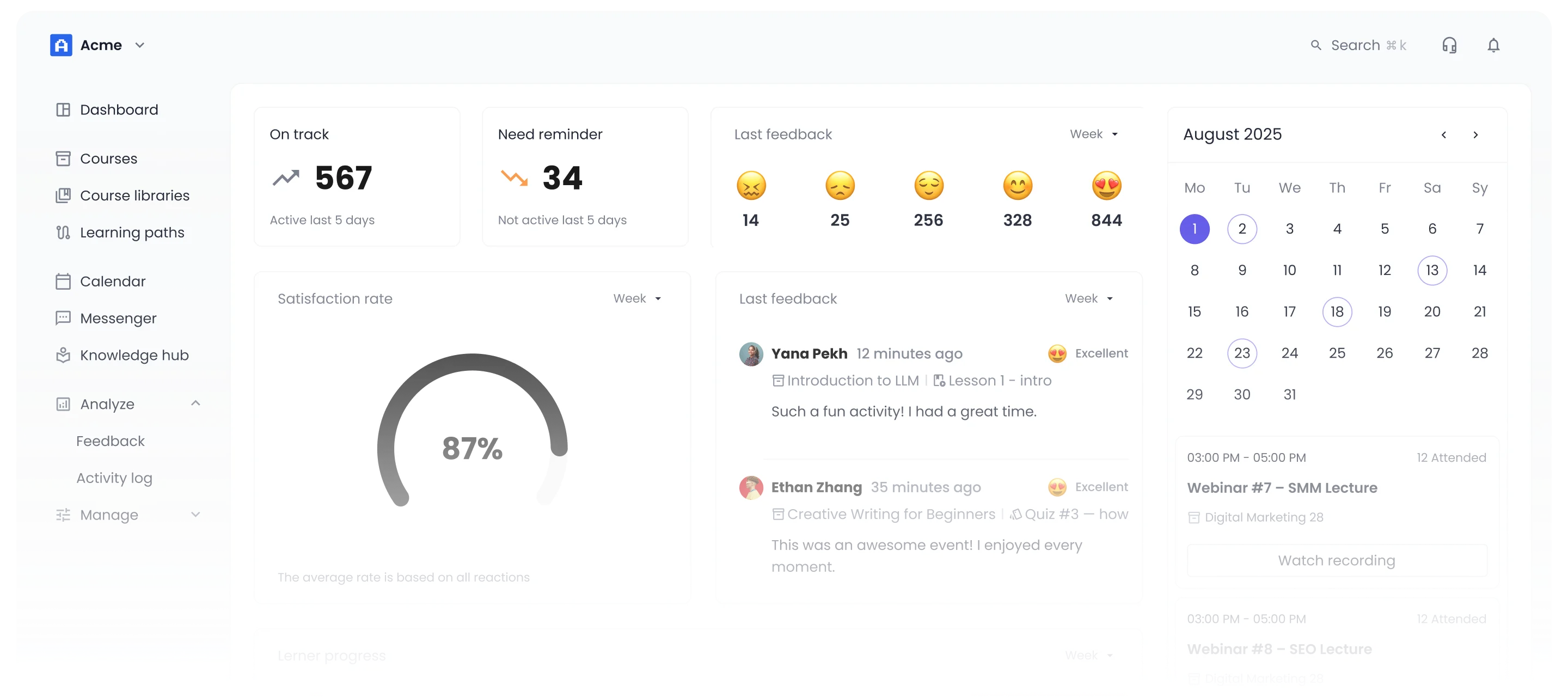 EducateMe Features preview