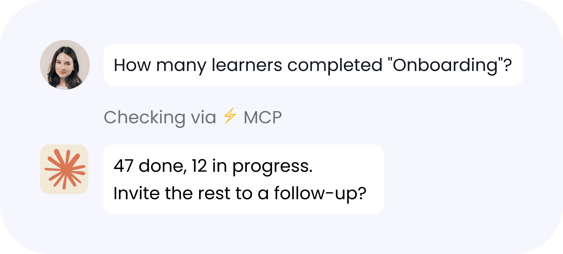 MCP integration illustration showing AI chat with EducateMe