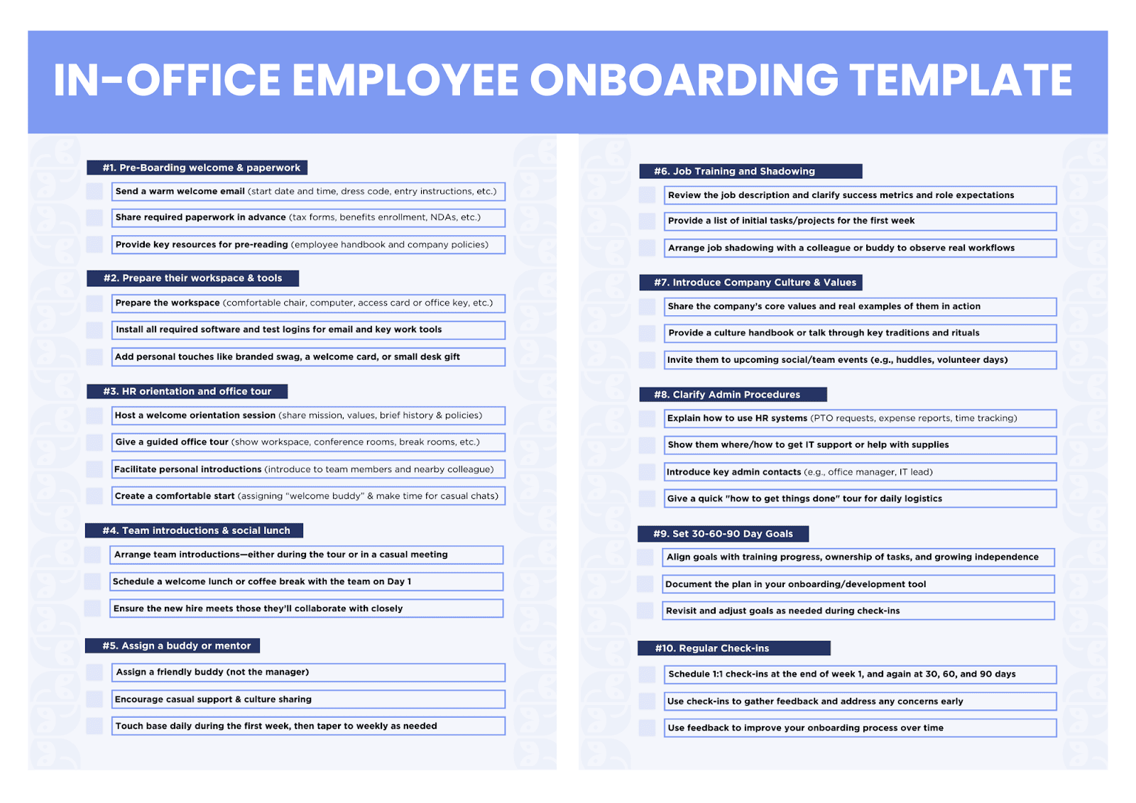 In-Office Onboarding Template
