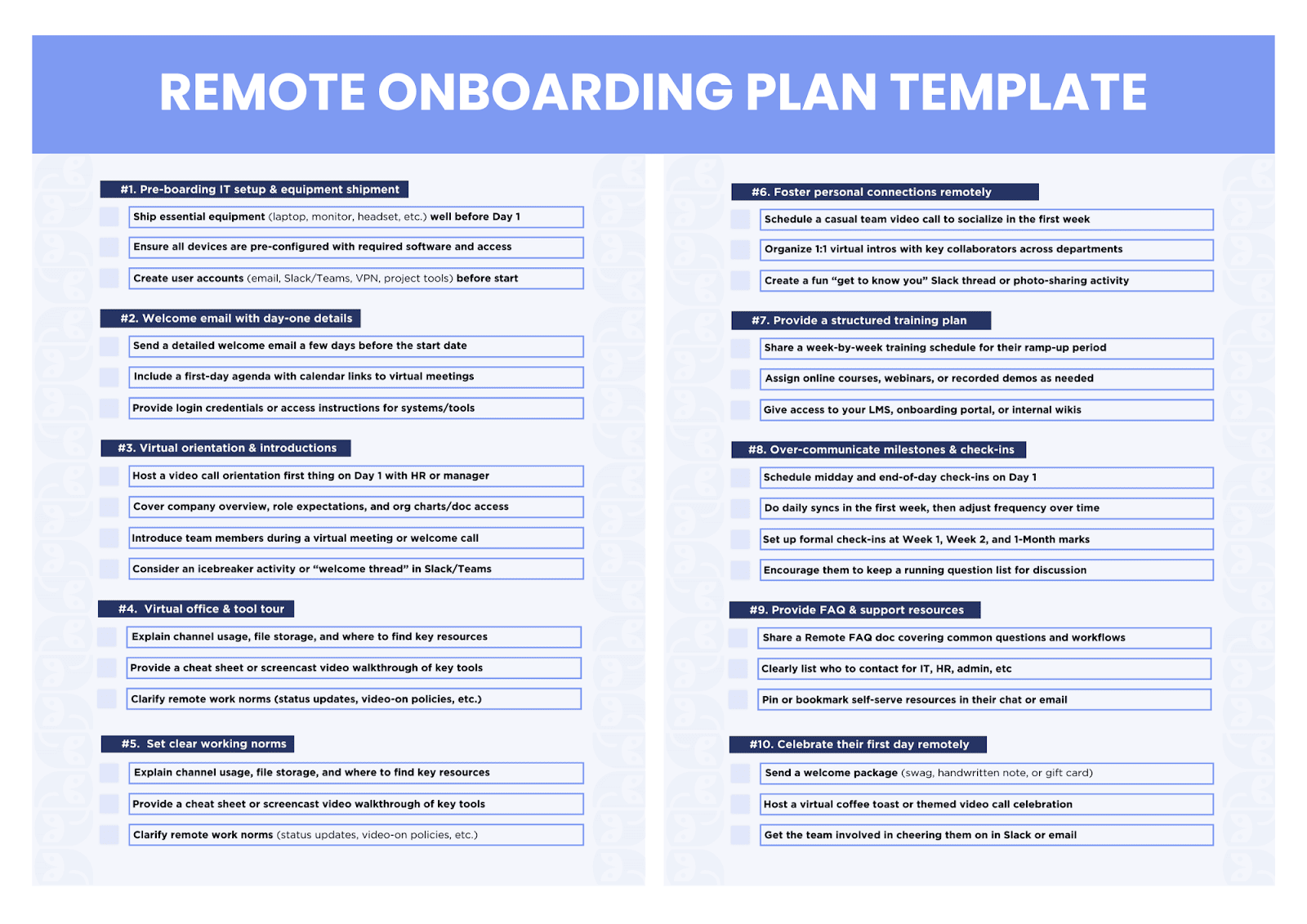 Remote Onboarding Plan Template