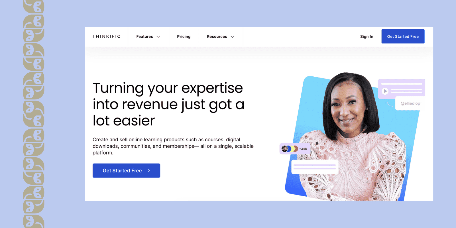 Thinkific – Best LMS Example For Mobile Learning