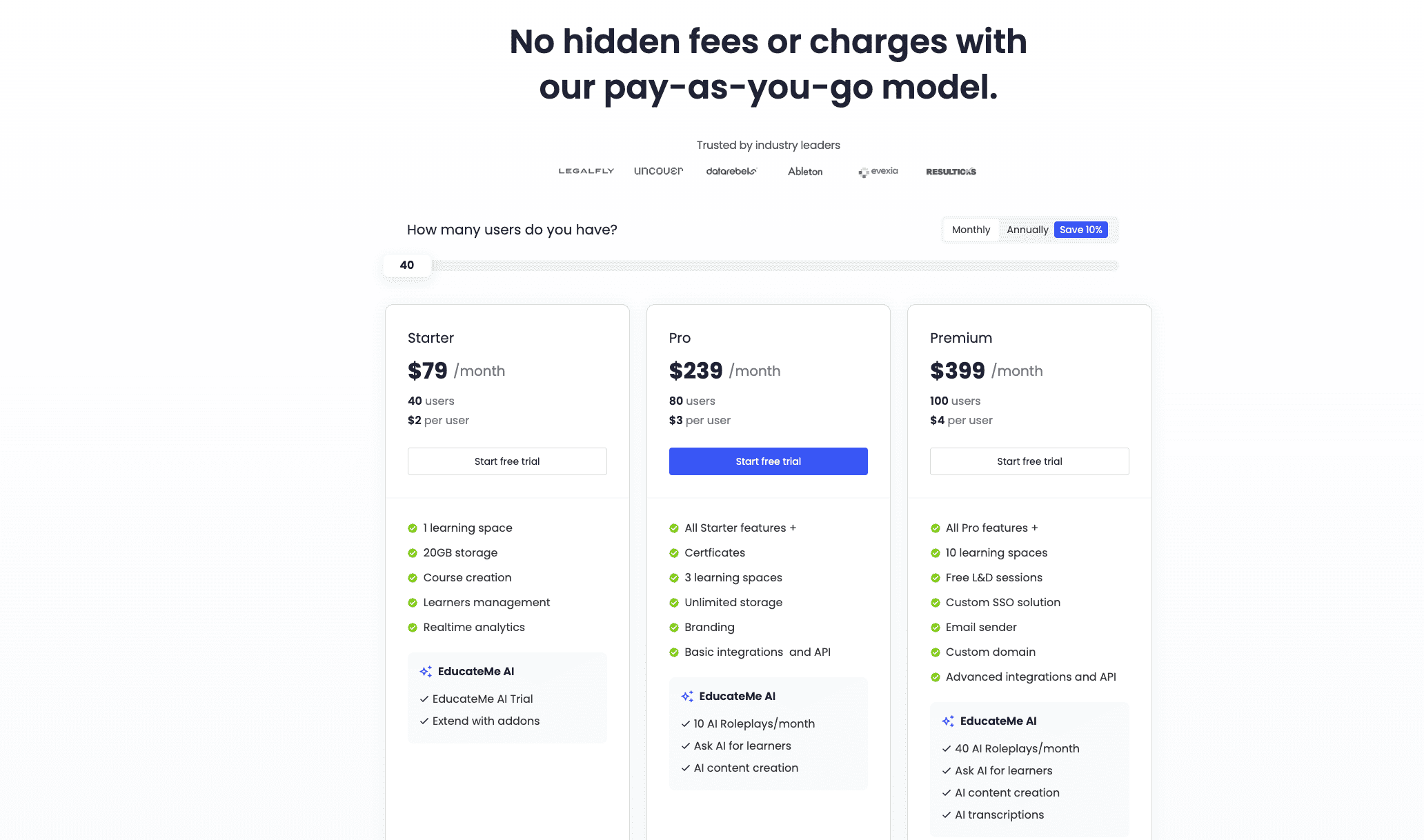EducateMe Pricing