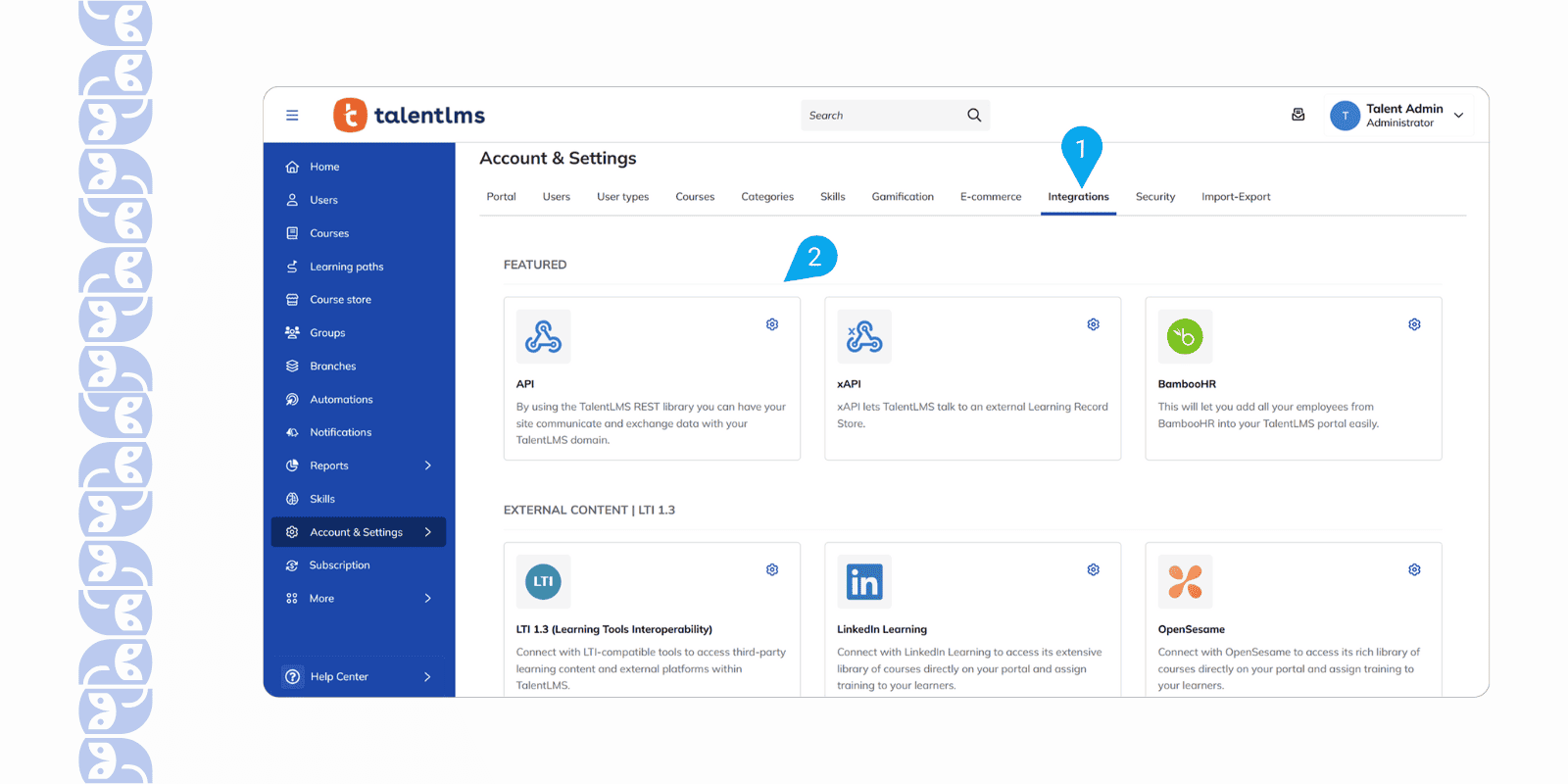 TalentLMS Integrations & API