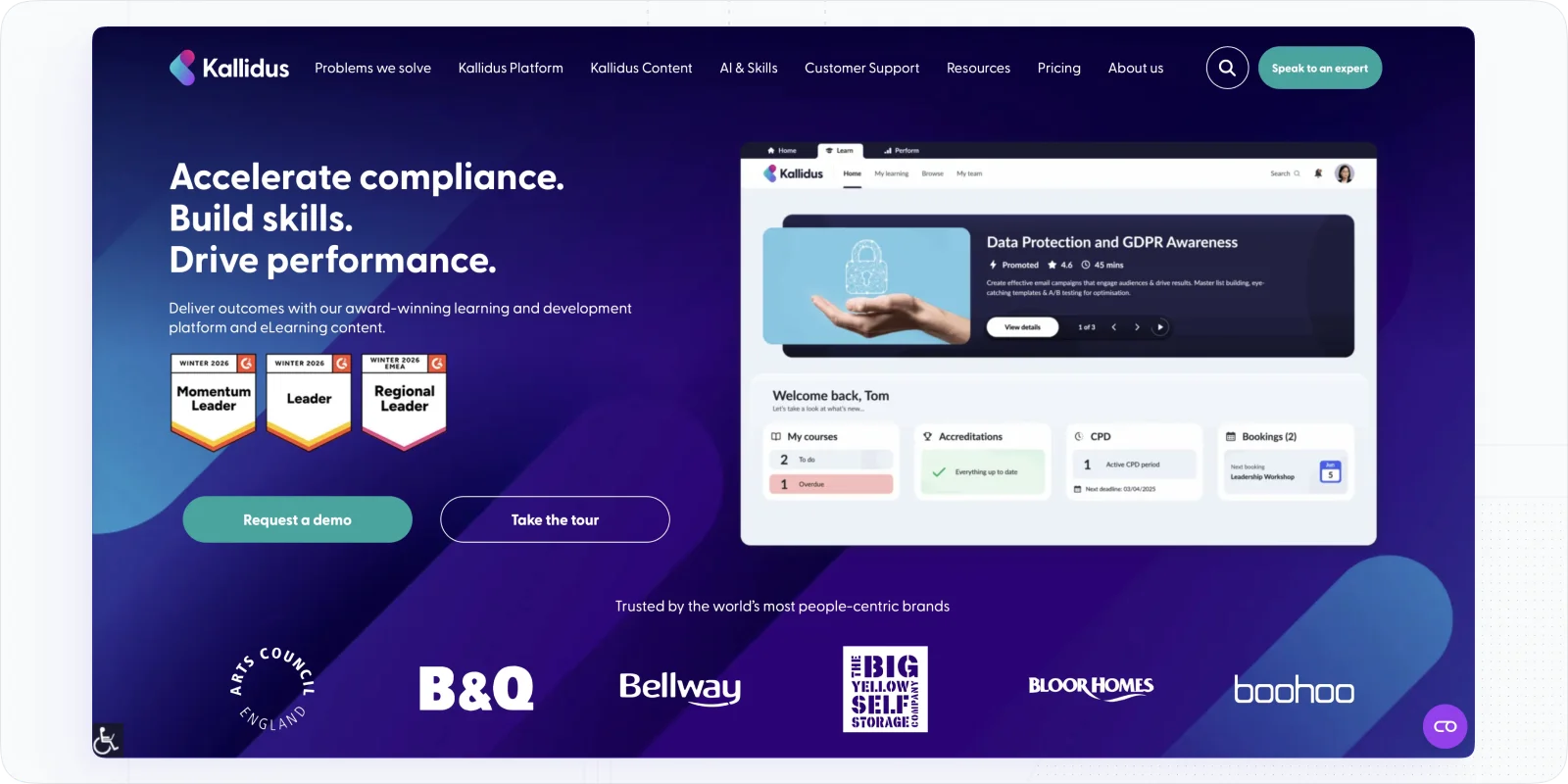 Kallidus - Best for small corporations looking for a mix of LMS with HR management system 