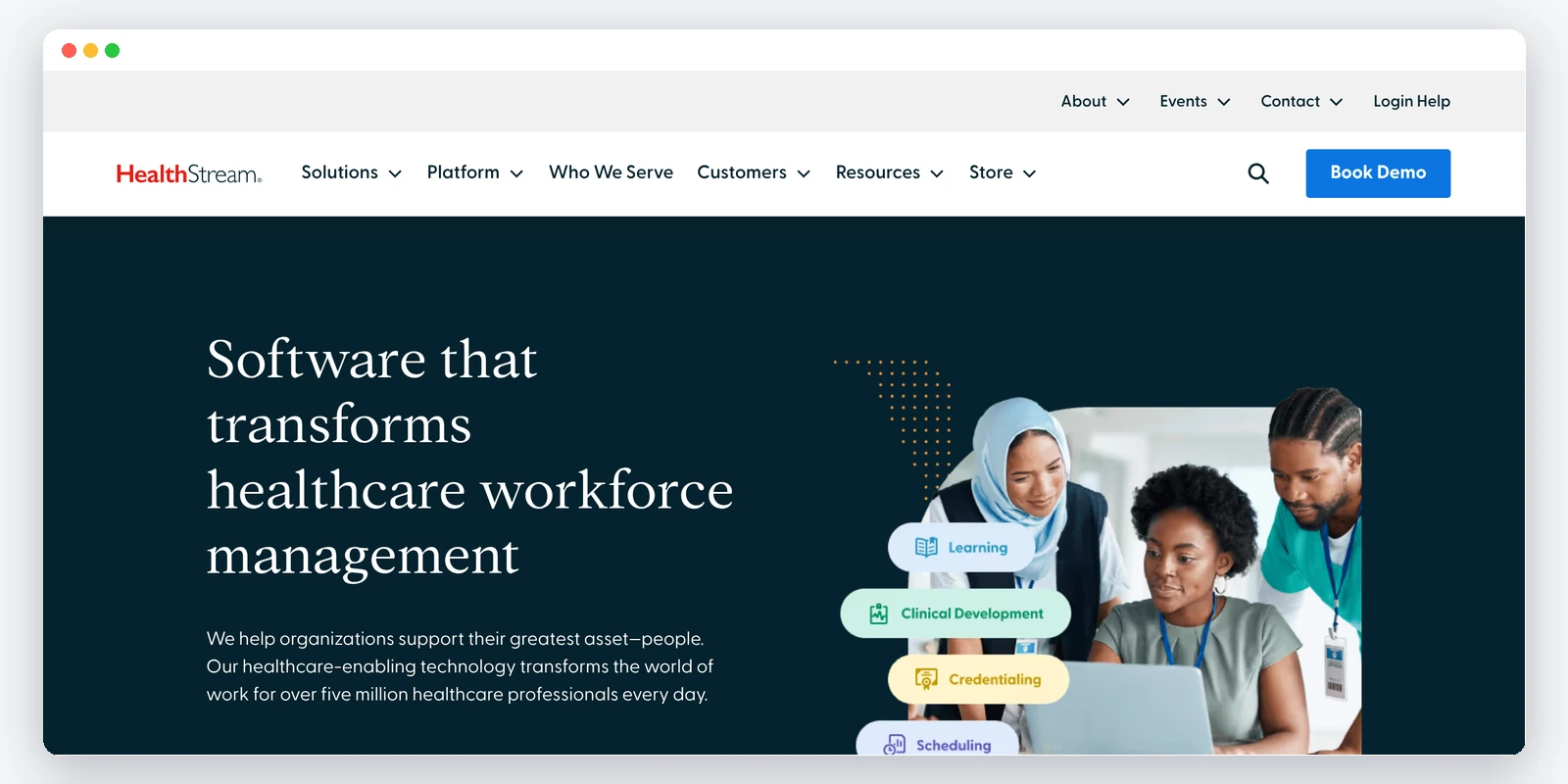 HealthStream homepage
