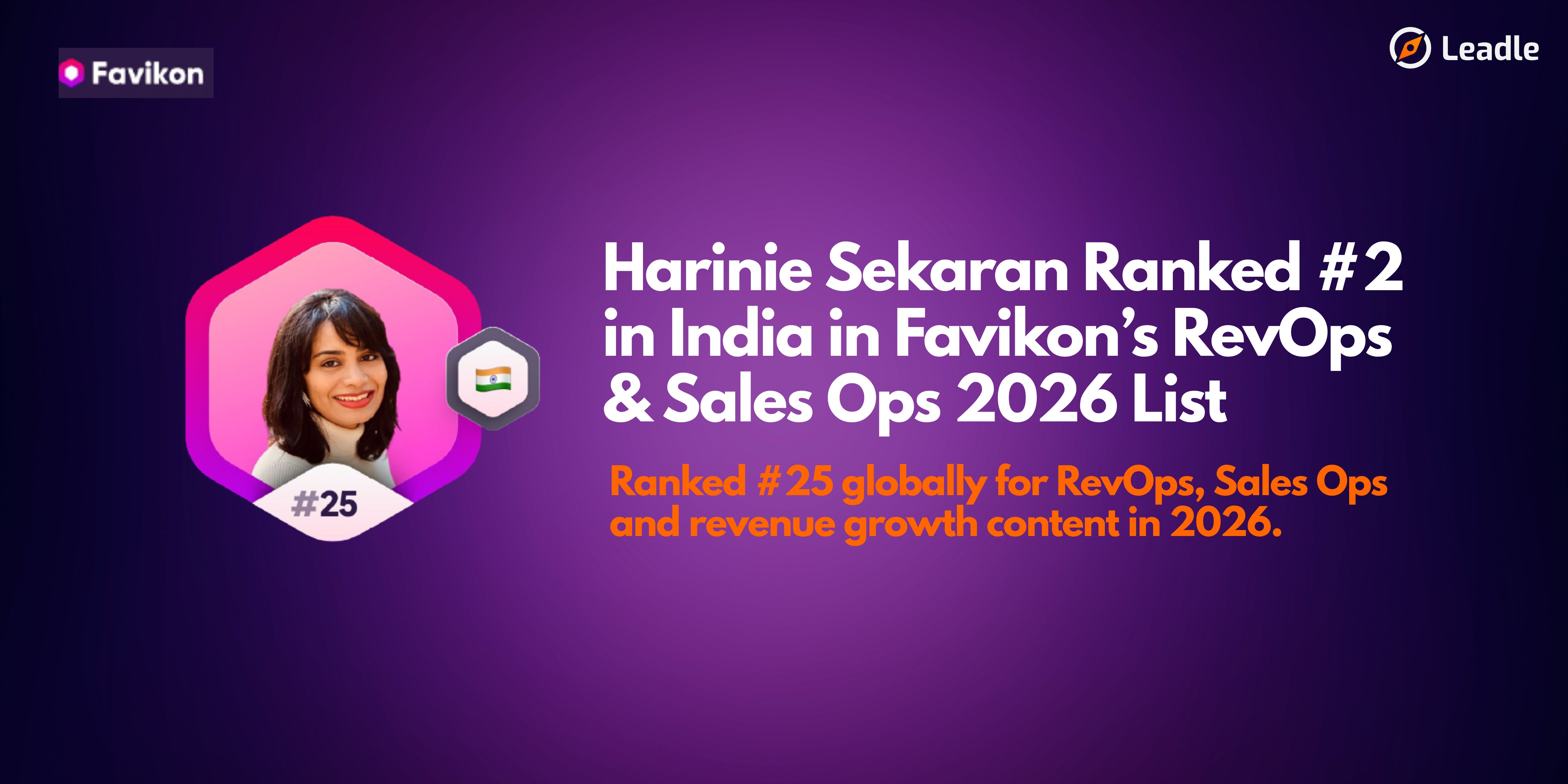 Leadle Ranked Top 25 Global RevOps Creator | Favikon 2026