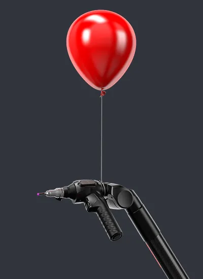 Leichtigkeit des Arms wie ein Ballon