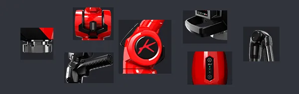 Kleine Bilder zeigen viele Details des Onyx Messarms