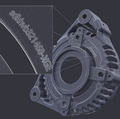 Engraved serial number captured at 25 µm resolution by the Anemo scanner
