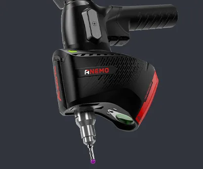 Probe mounted under the Anemo scanner on a Renishaw connection
