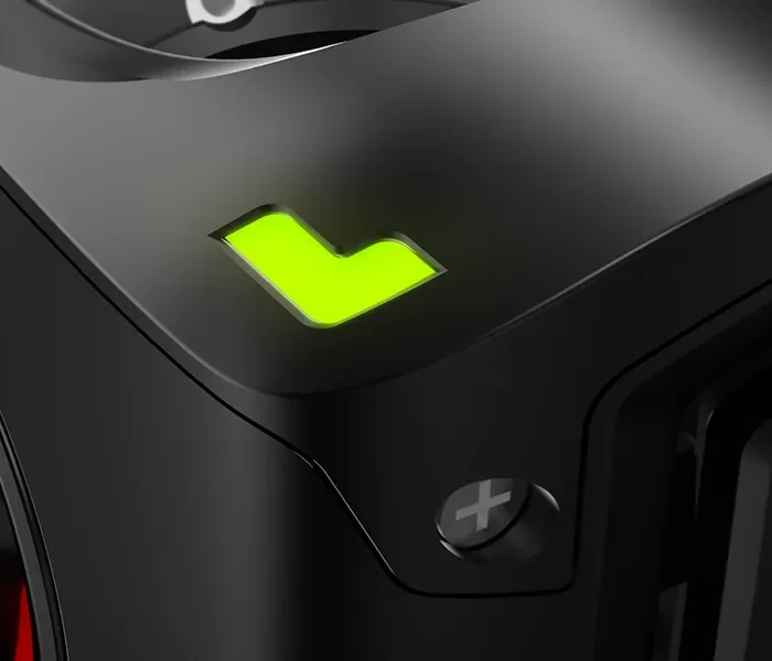LED indicator on top of the Anemo scanner