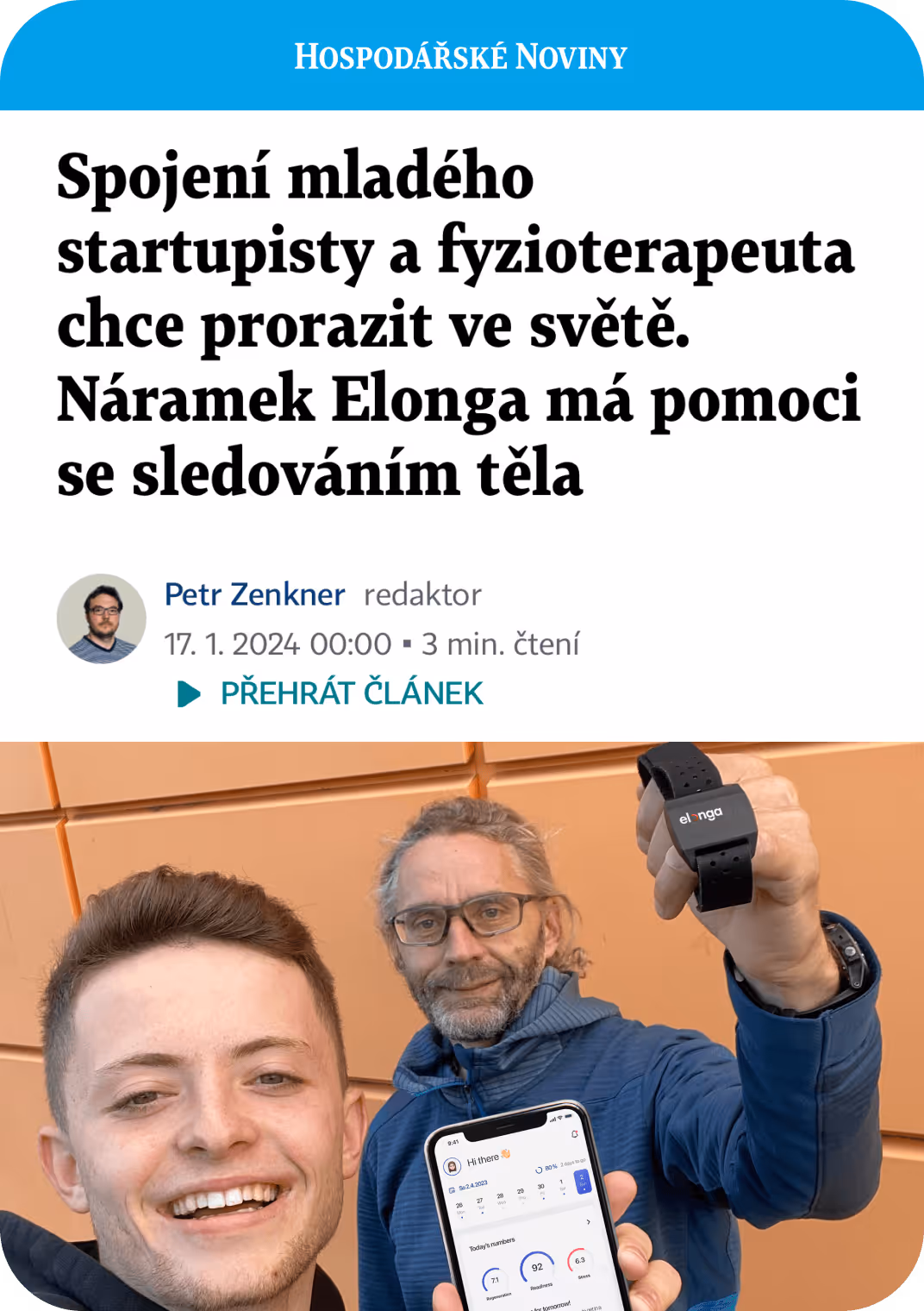 Hospodarske noviny Article