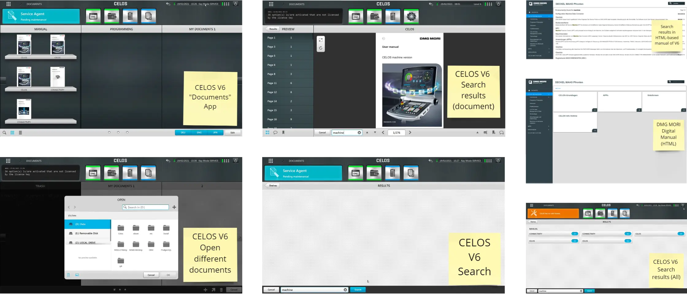 Old interface of documents app screens
