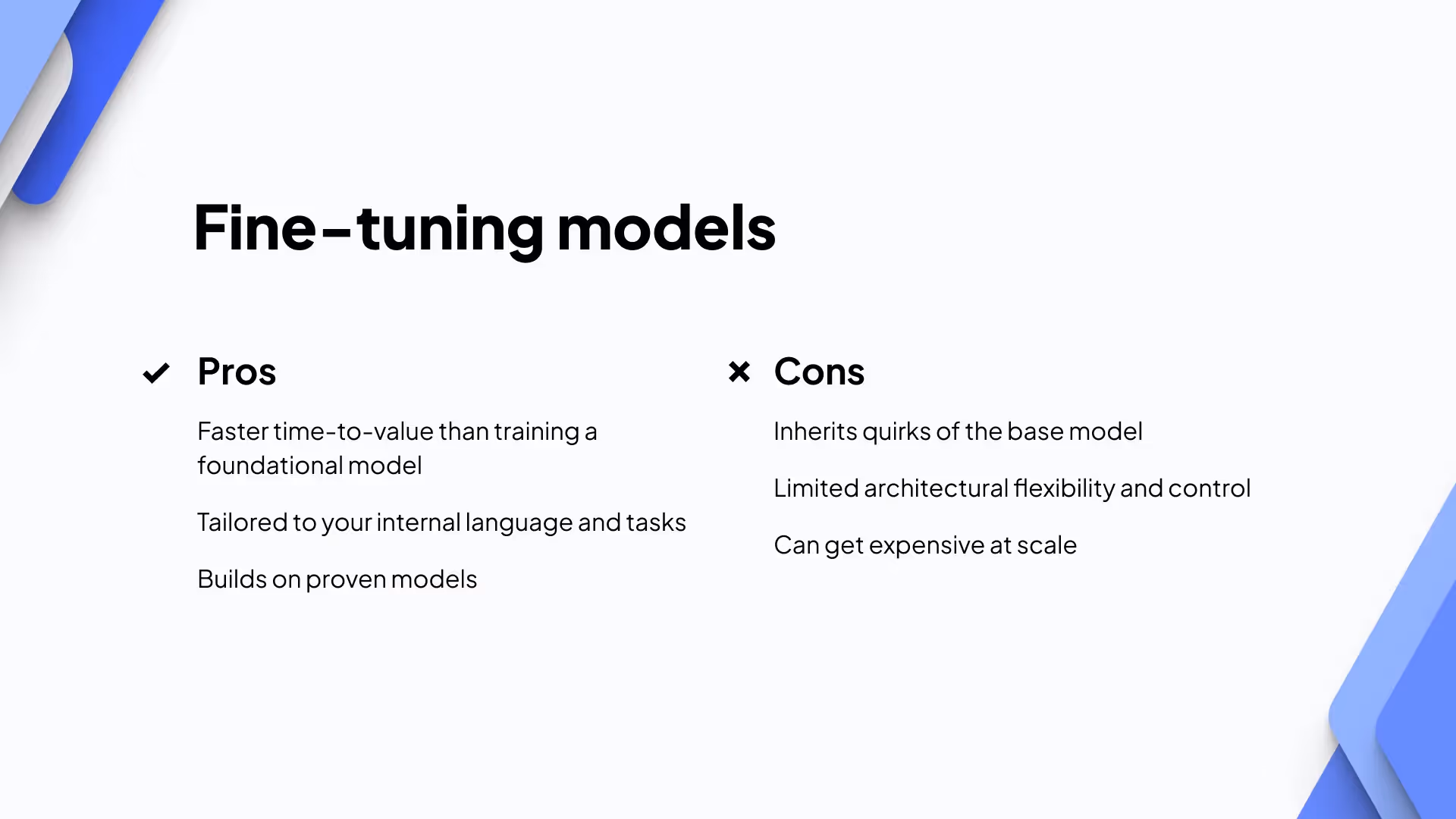 pros and cons of fine-tuning ai models