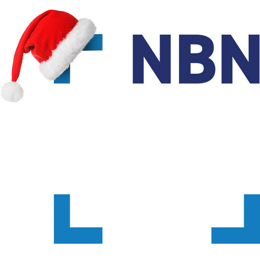 NBN logo with Santa hat