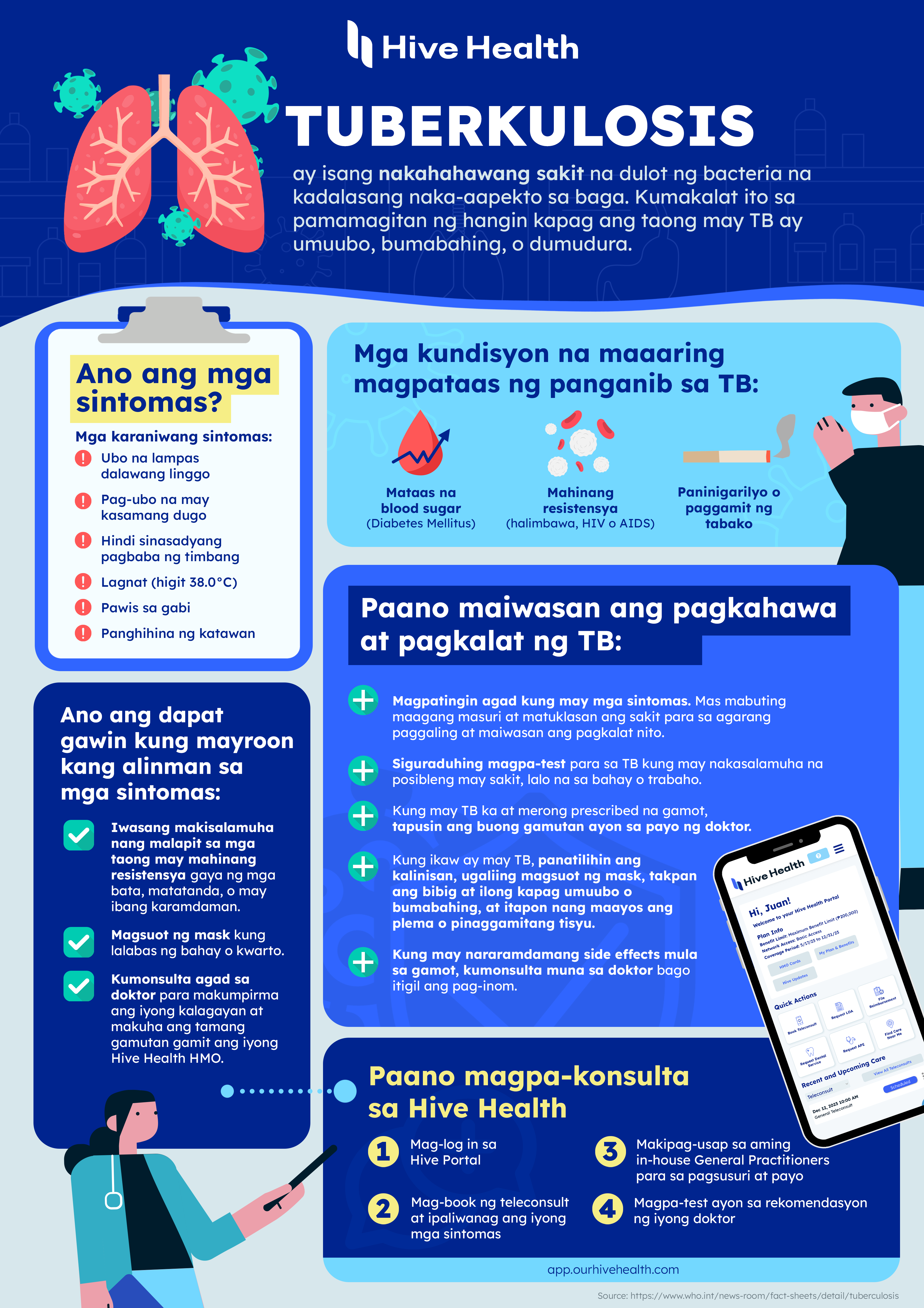 filipino or tagalog tuberculosis health guide and tips