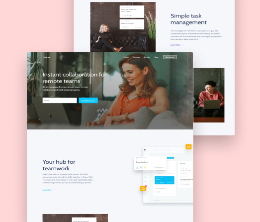 A mockup of a project