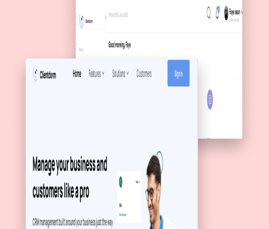 A mockup of a project