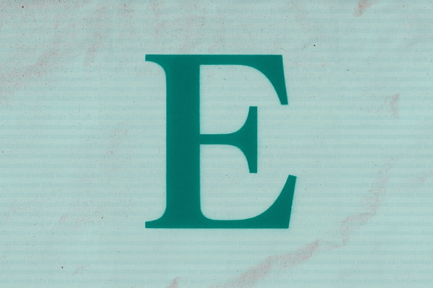 Una letra · verde sobre un fondo claro donde se ven algunas palabras que empiezan con la letra EE