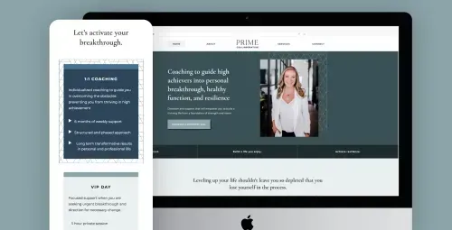 Screenshots of the Prime Collaborative website.