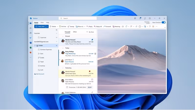 Microsoft New Outlook unter Windows 11 (Bild von Microsoft.com)