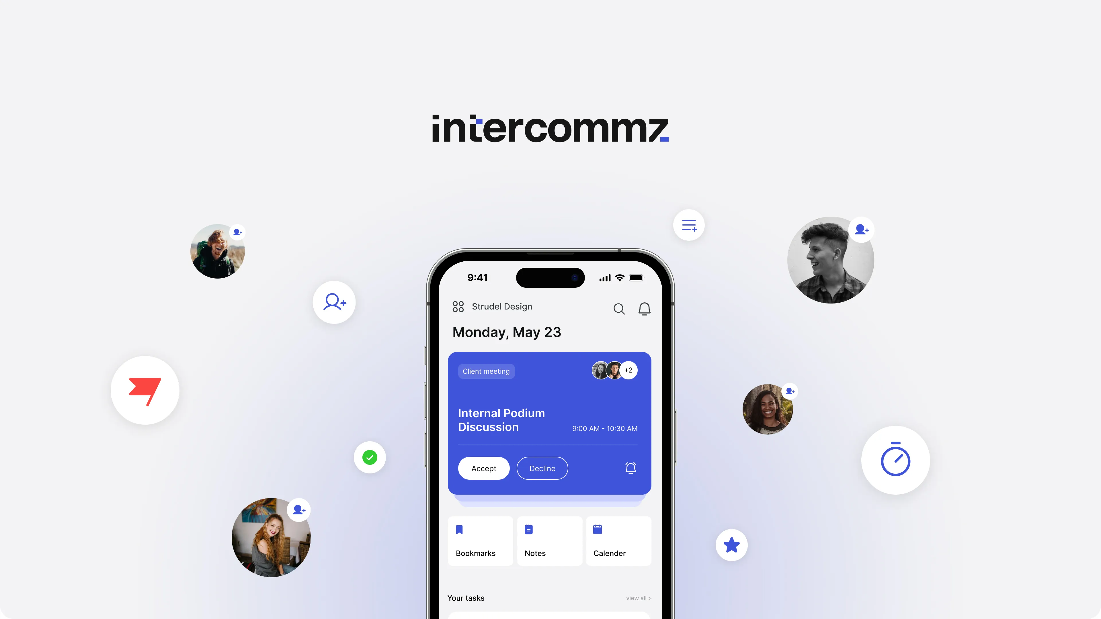 Intercommz App UI - Mellow Designs