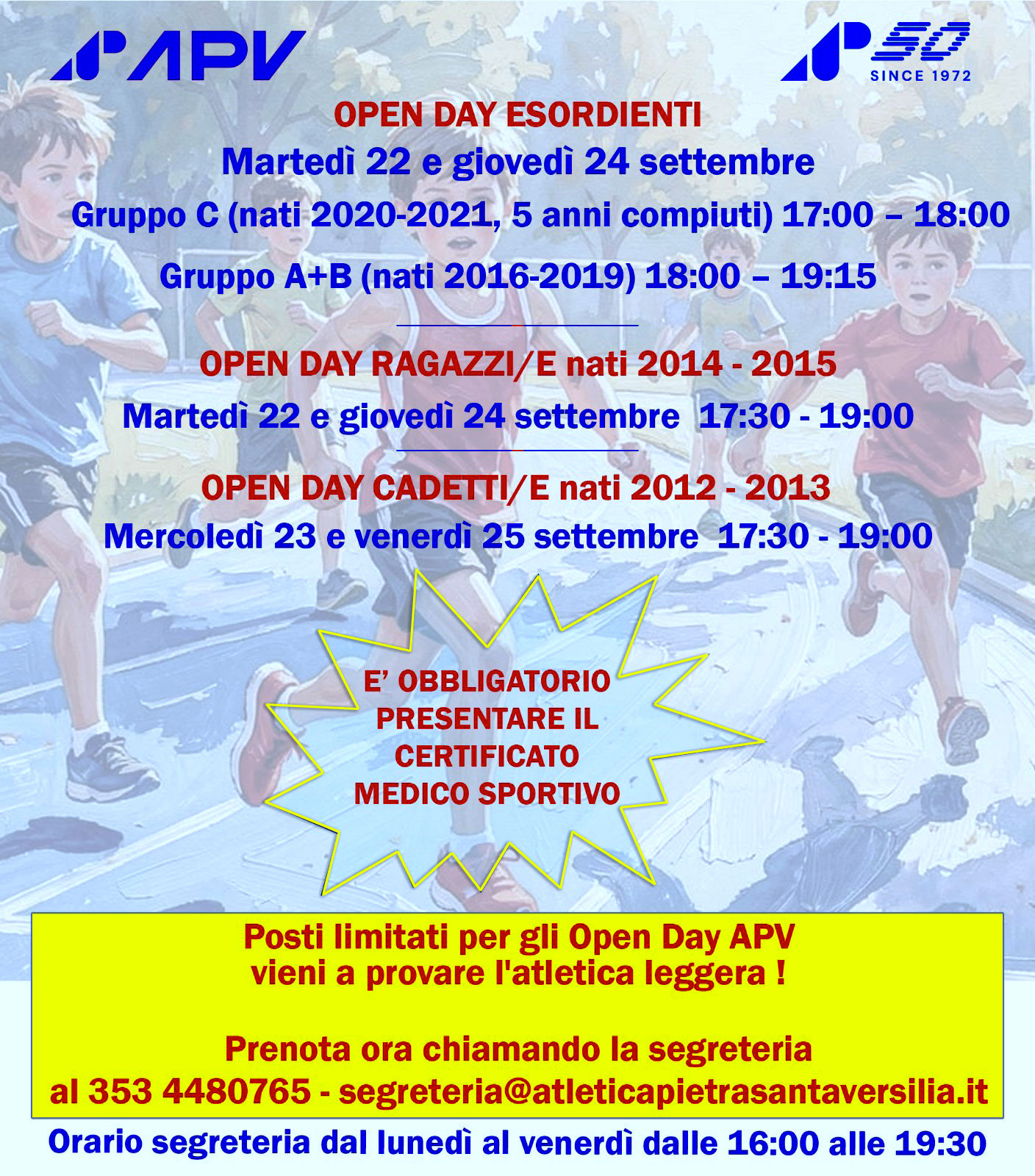 Ti aspettiamo agli Open Day