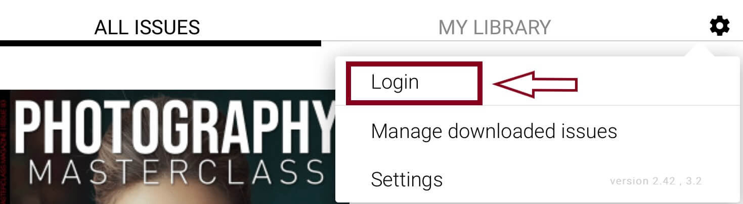 image showing Login button