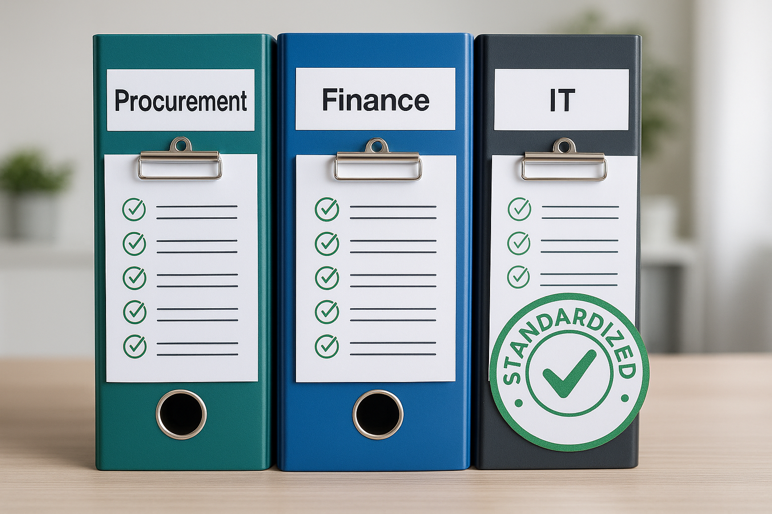 procurement, finance, it