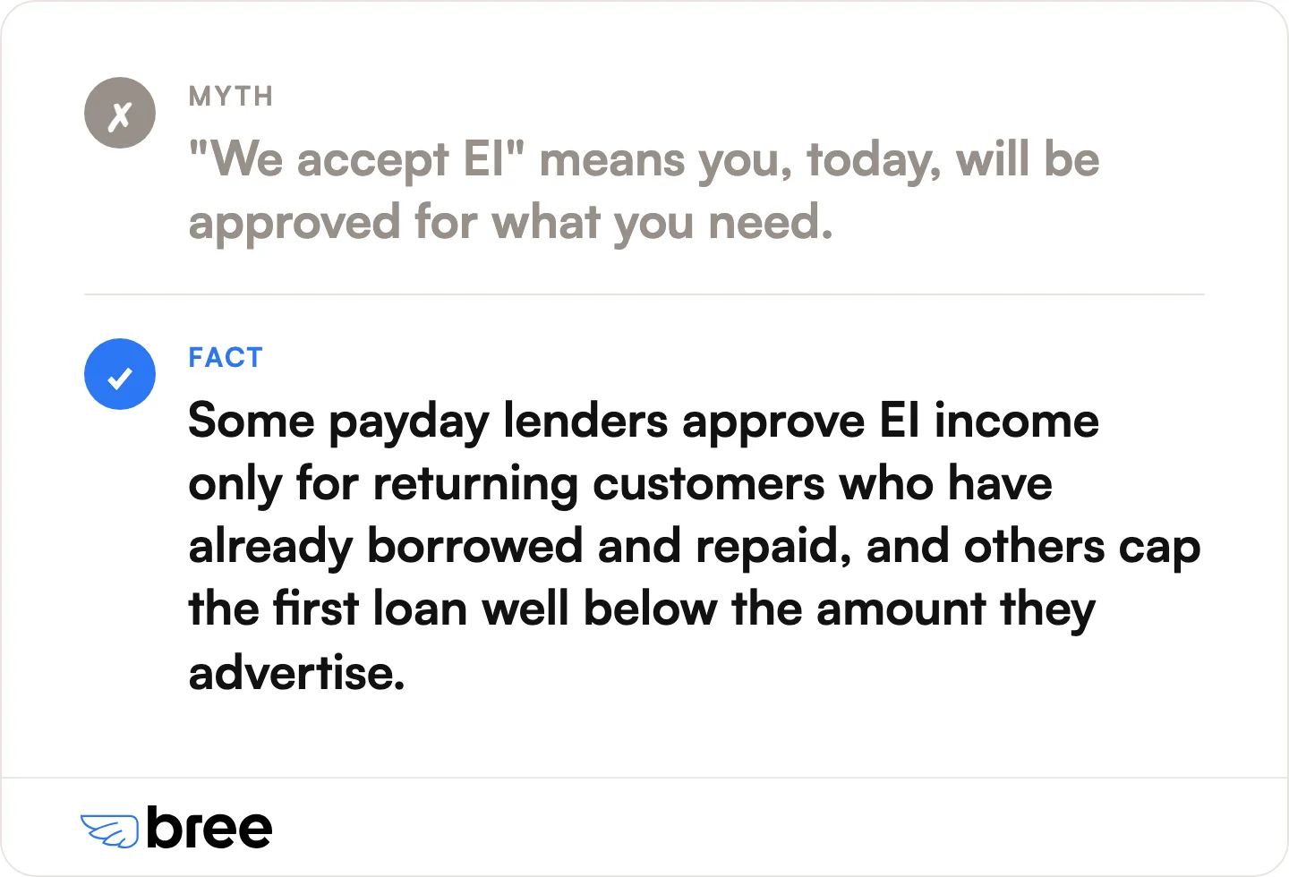 Many payday lenders quietly restrict first-time EI borrowers, so the amount on the landing page is not always the amount you are offered.