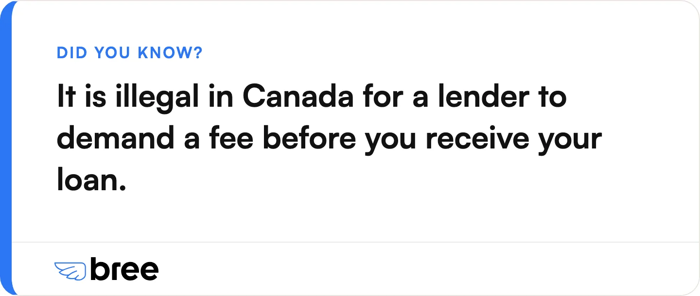 Legitimate lenders deduct any fees from the loan proceeds and never ask for payment before approval, so an upfront-fee demand is one of the clearest scam signals.
