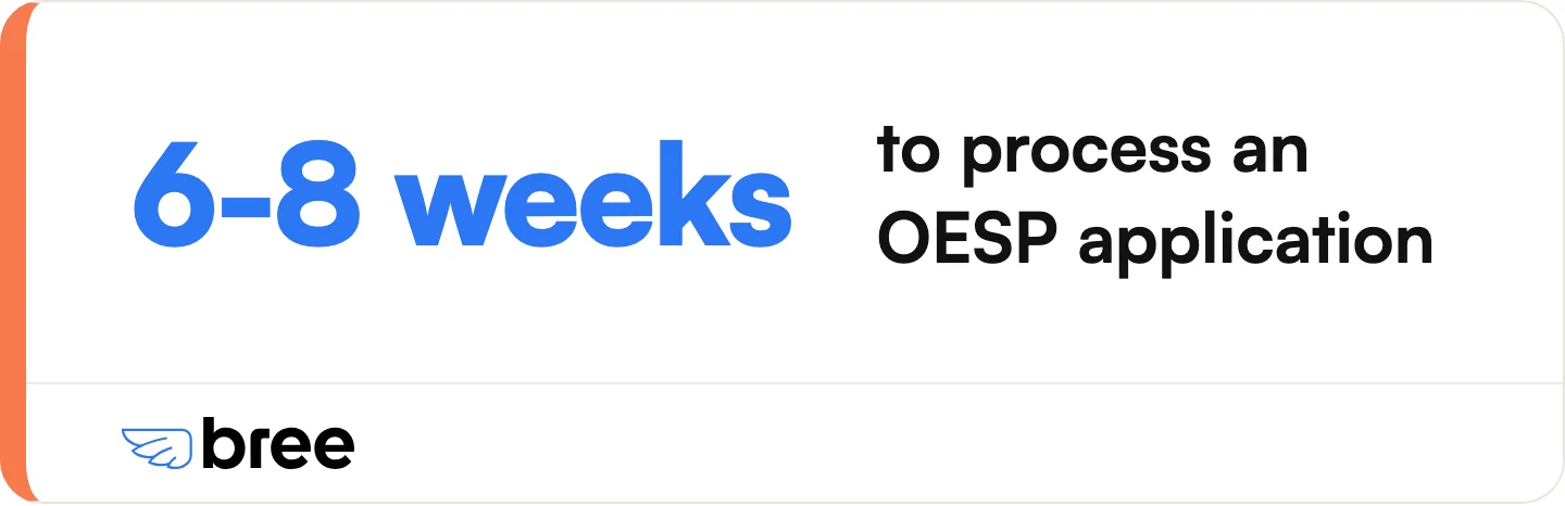 OESP applications take six to eight weeks to process, and the credit is not backdated to your application date.