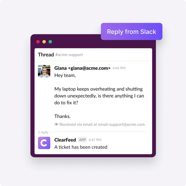 Slack + Email - Feature | Reply to Customer Emails from Slack