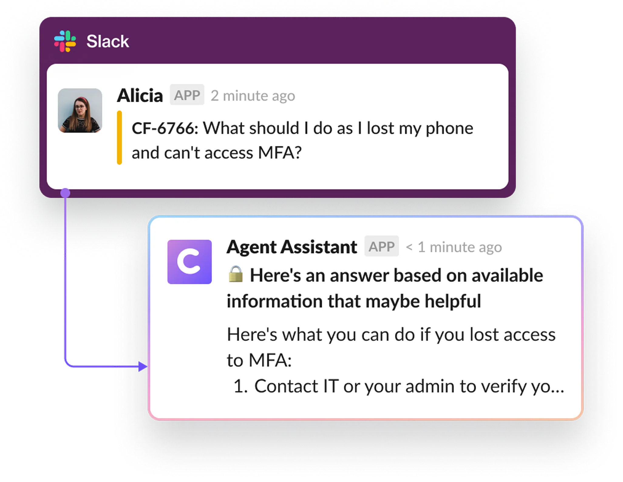Respond to queries instantly in Slack
