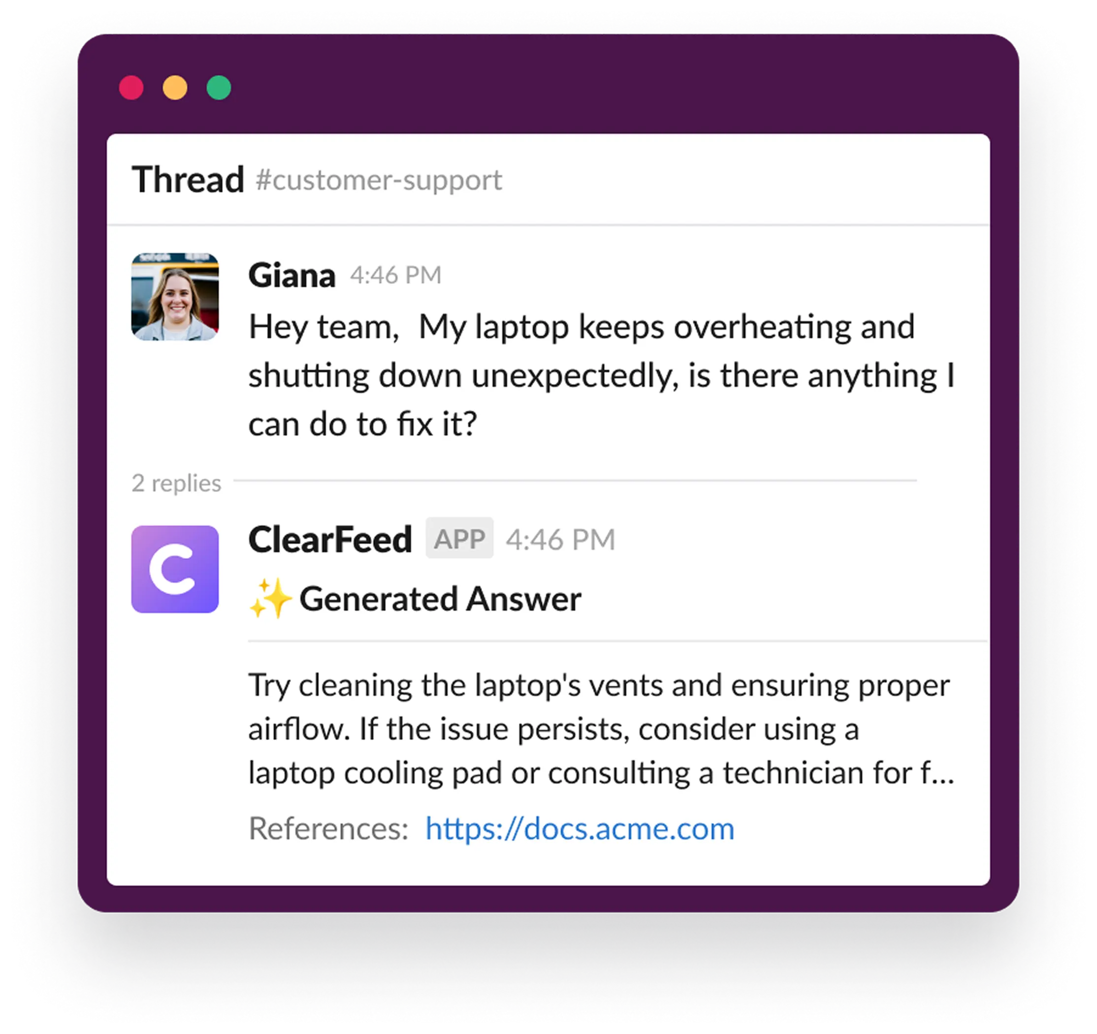 GPT-Powered Slack Chatbot for Support Teams