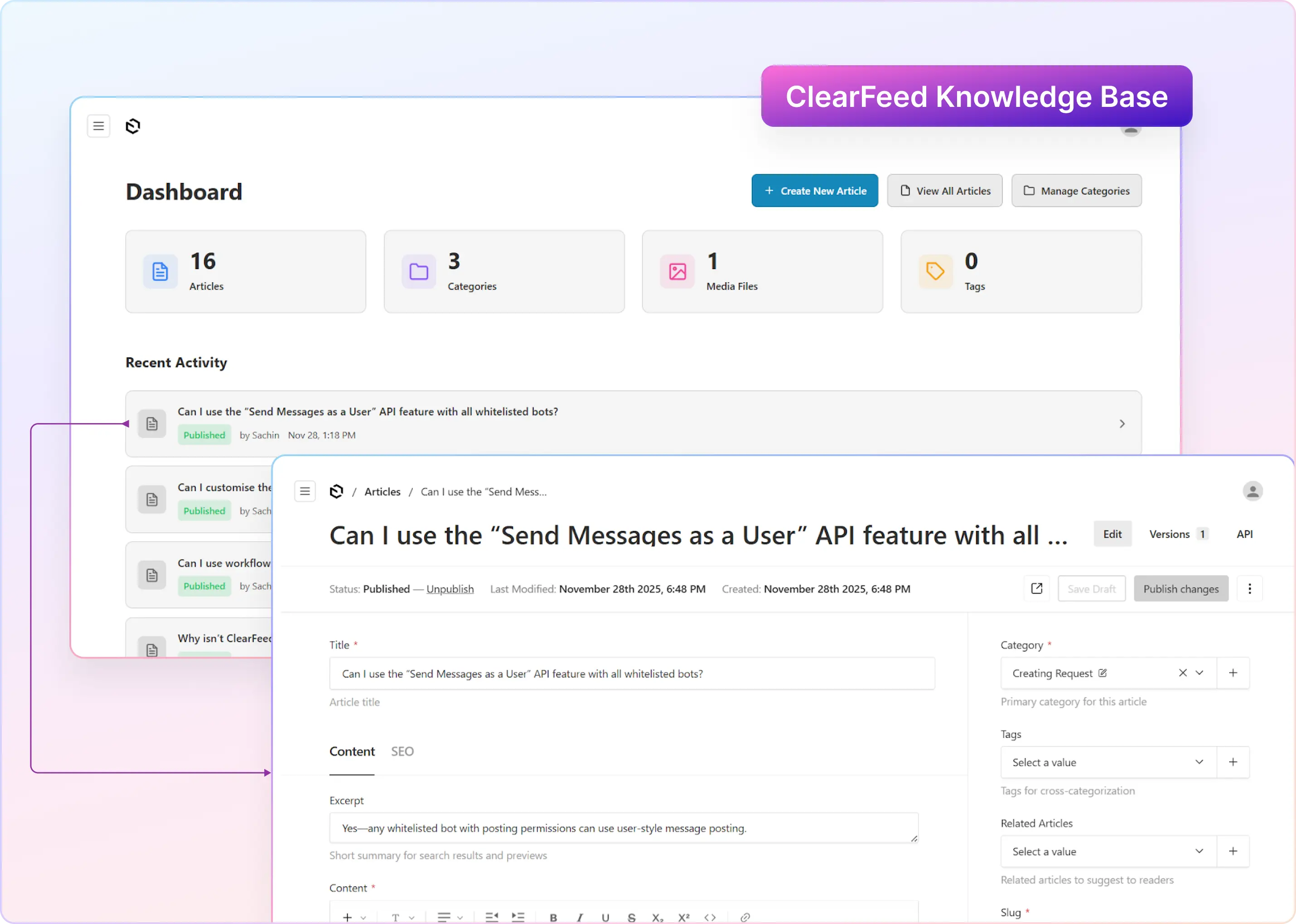 Manage Customer Knowledge in One Place