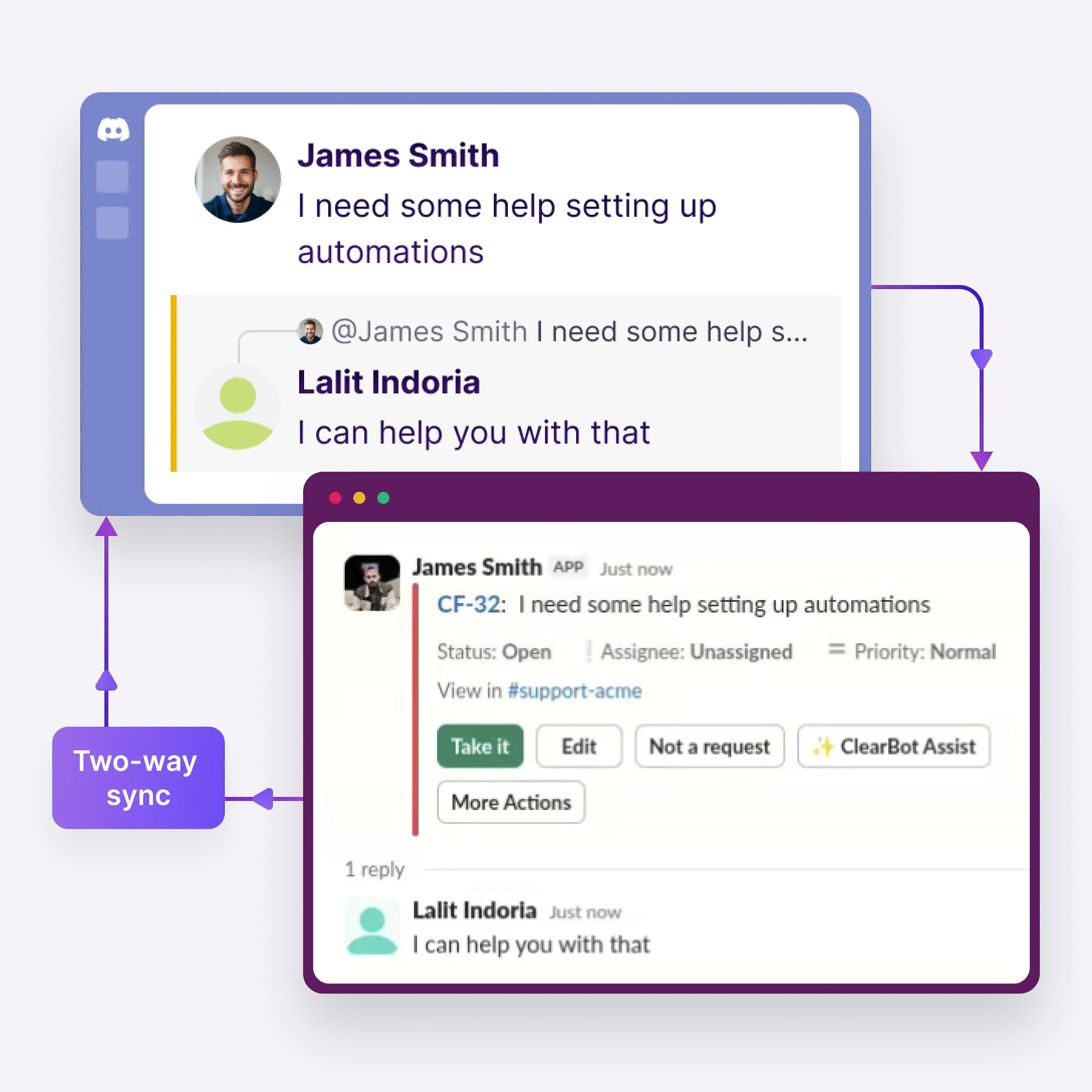 Reply to Discord requests from Slack
