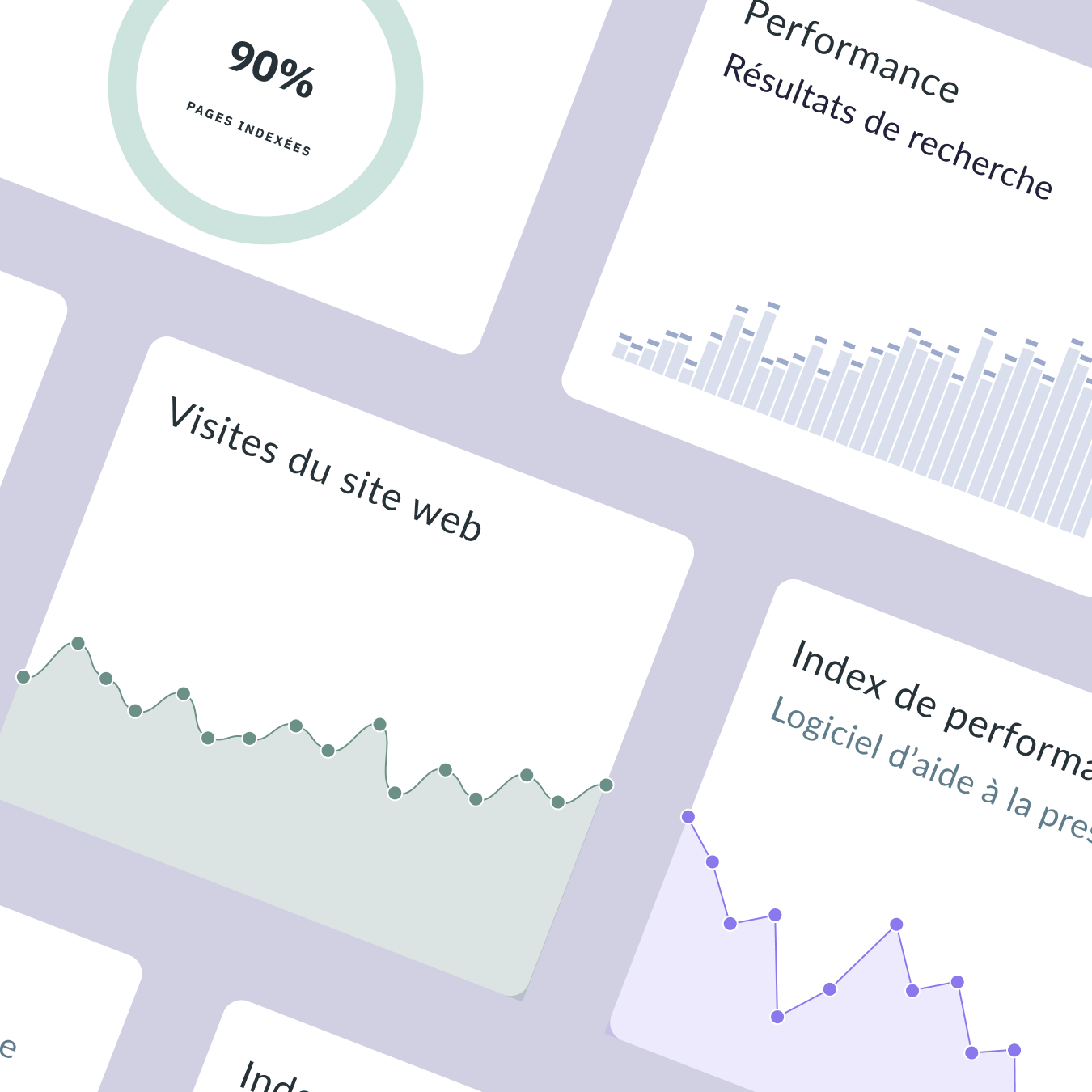 Illustration de suivi SEO d'un site web