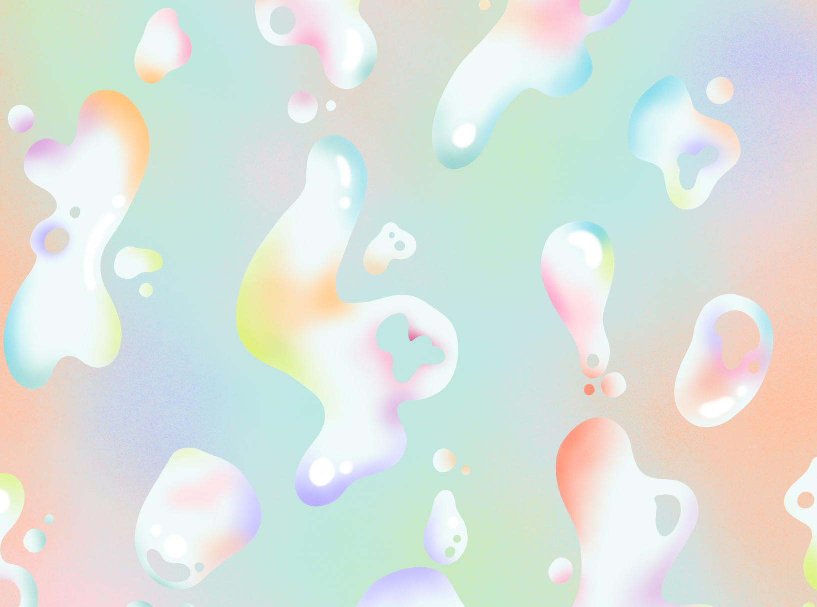 Dessin digital avec des formes abstraitres pastels