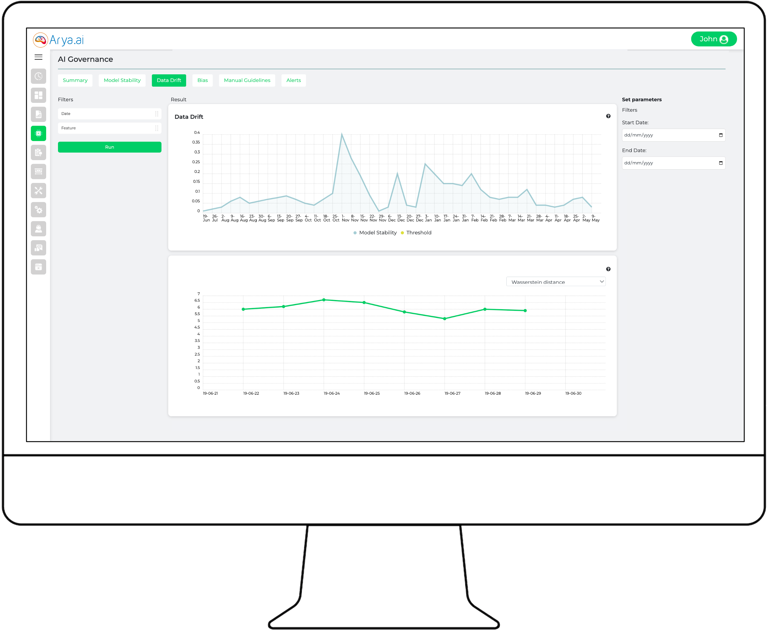 ML model monitoring for data drift