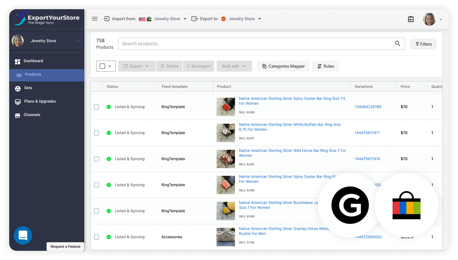 sell Grailed products on eBay