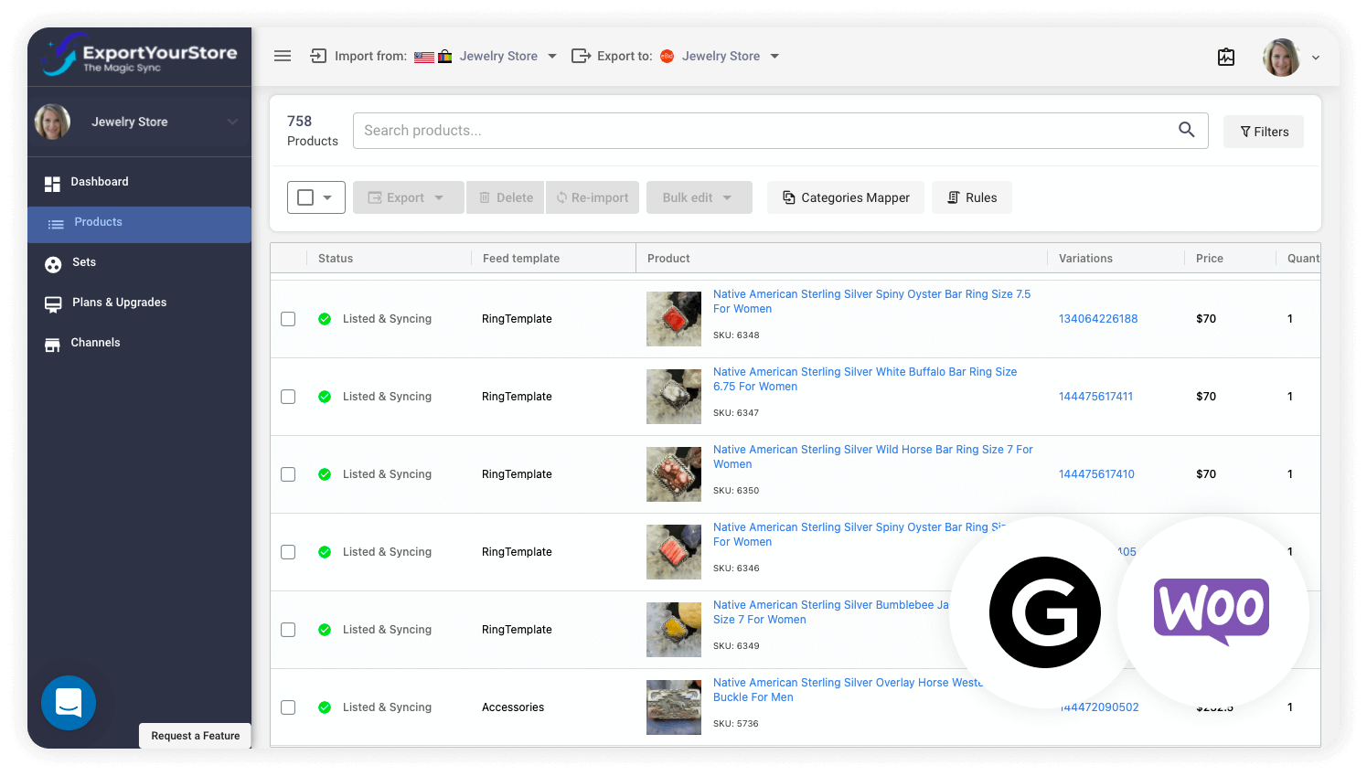 sell Grailed products on WooCommerce