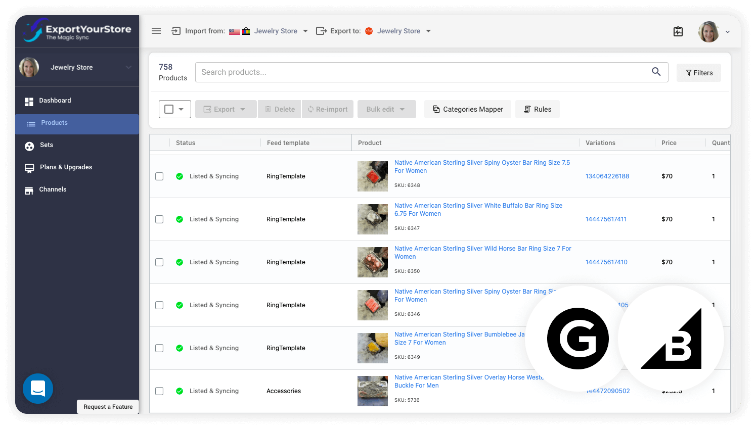 sell Grailed products on BigCommerce