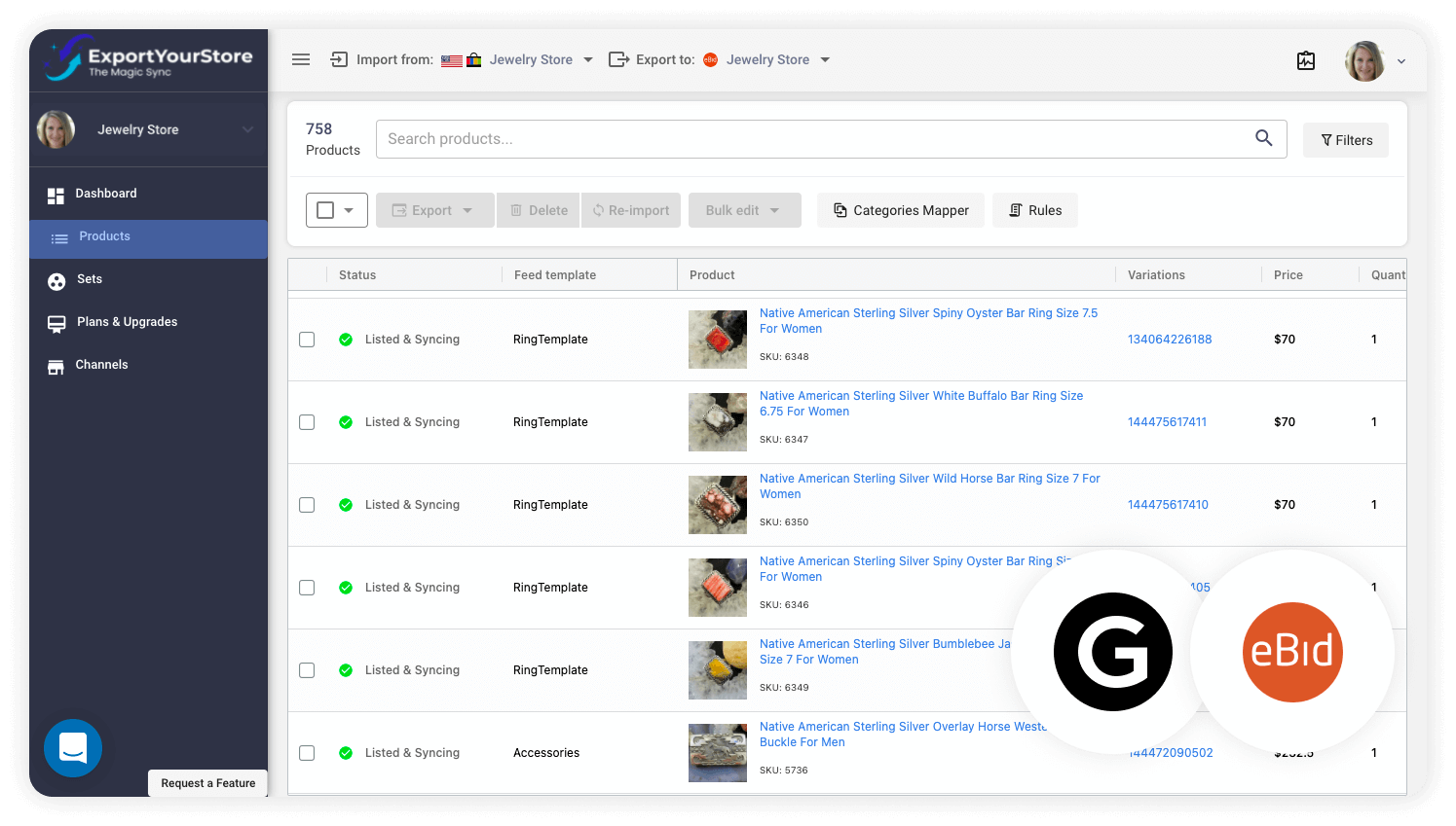 sell Grailed products on eBid
