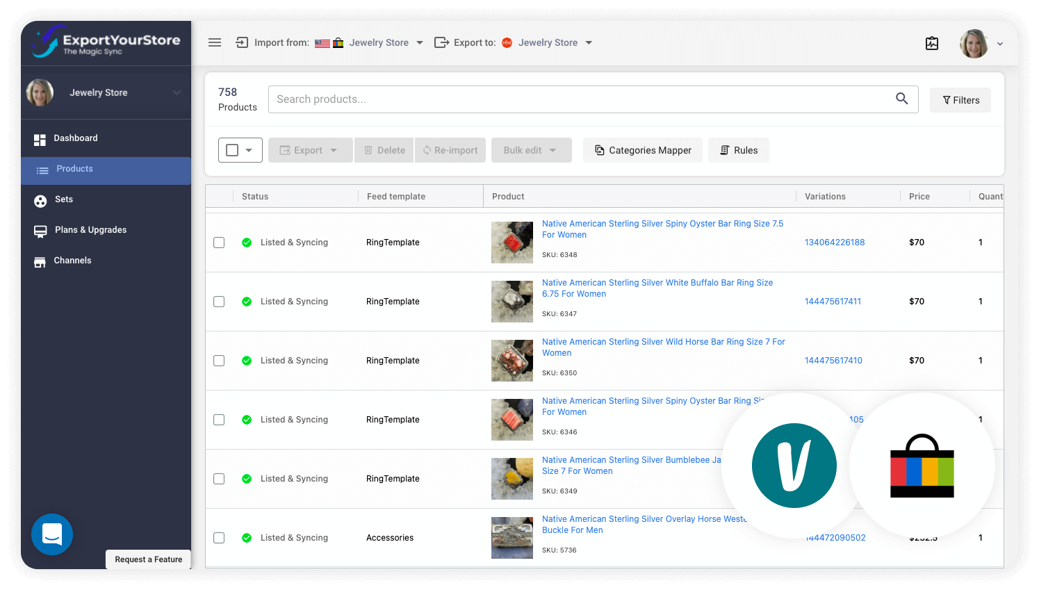 sell Vinted products on eBay