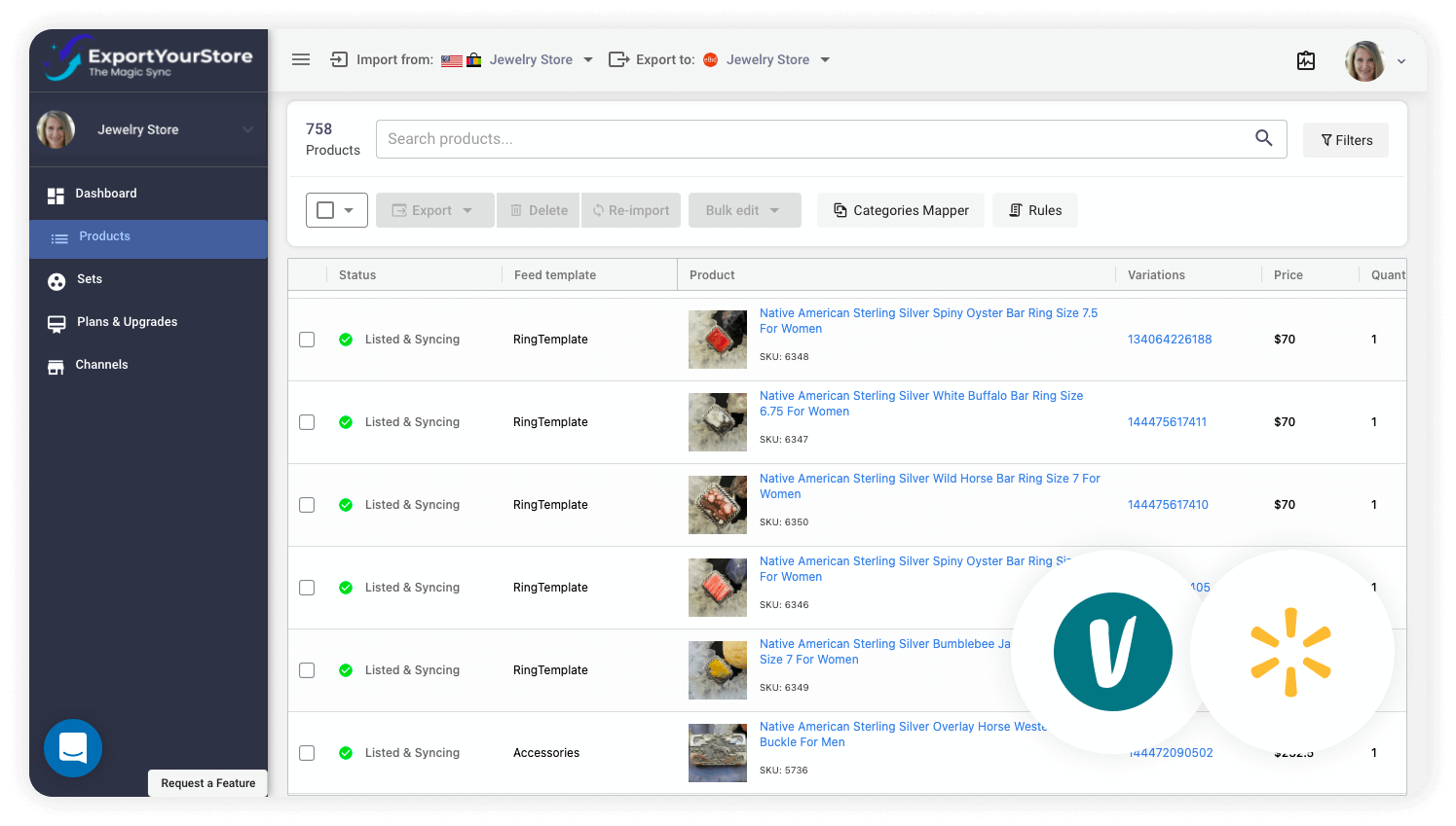 sell Vinted products on Walmart
